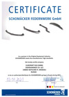 Сертификат дилерства Schomaecker (Шомекер)