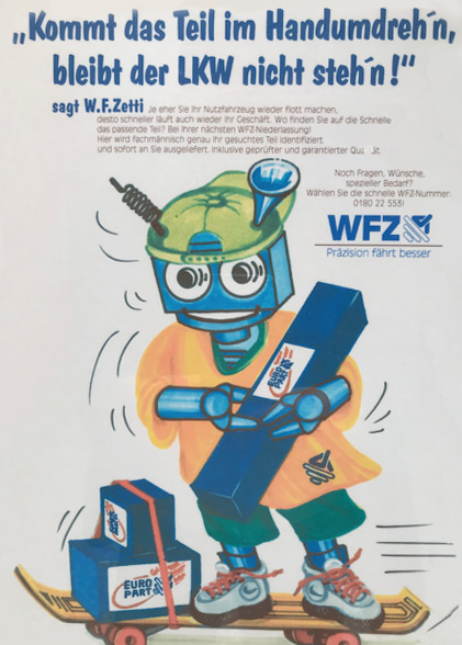 Талисман компании - робот W.F.Zetti