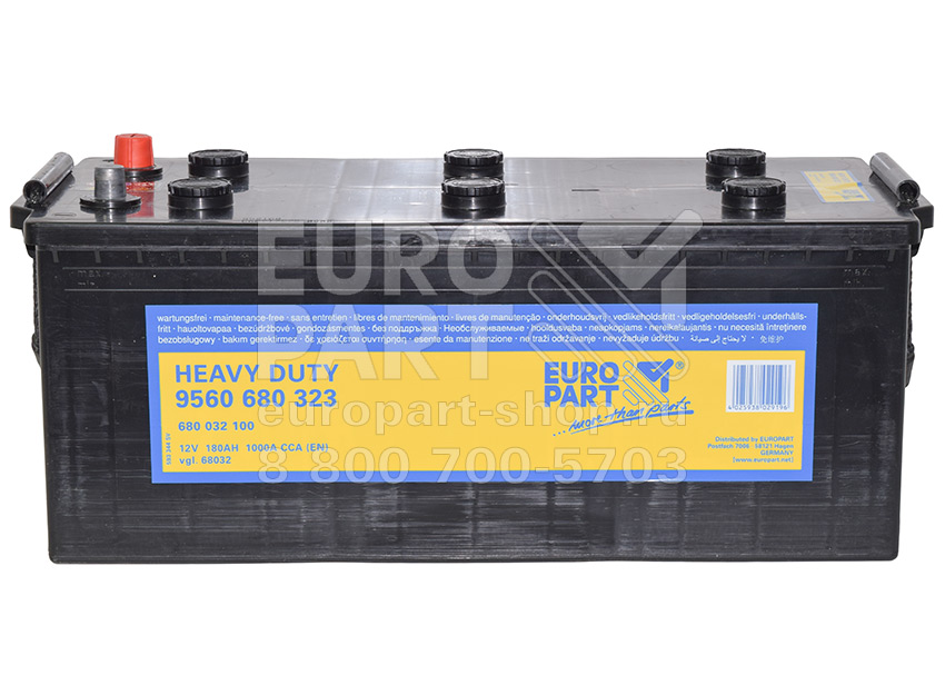 EUROPART / 680032100 - батарея аккумуляторная 12V 180Ah 1000A