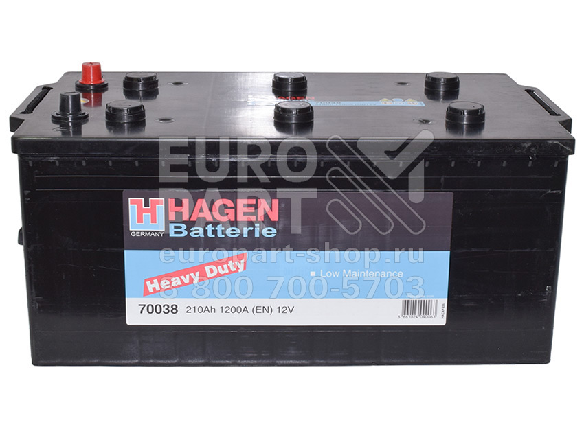 Батарея аккумуляторная HAGEN Batterie 12В 210Ач 1200А Heavy Duty